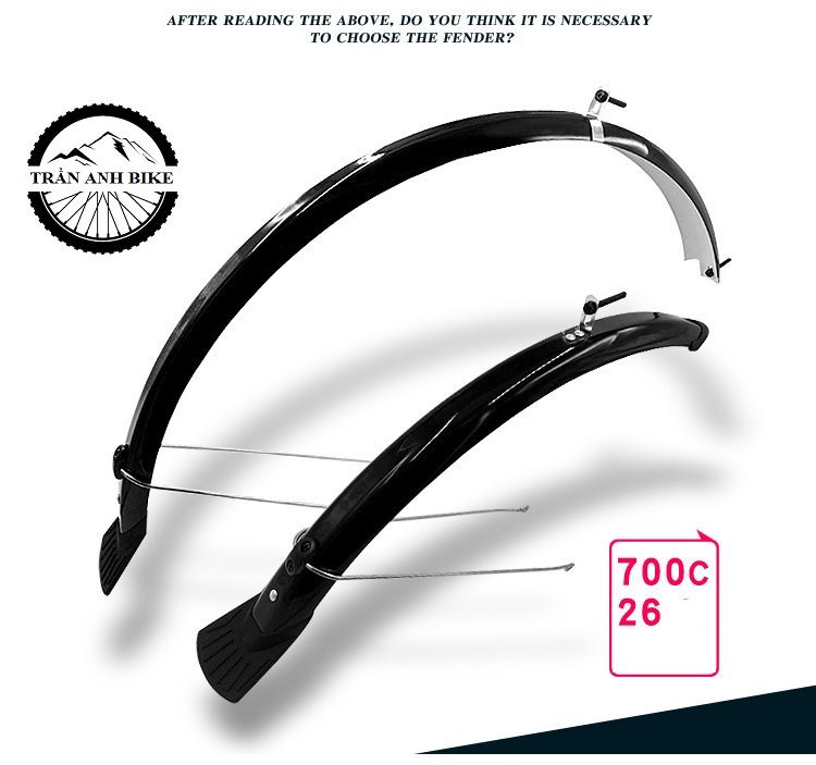 Dè Chắn Bùn Xe Đạp Cao Cấp Dành Cho Vành 700c 26in