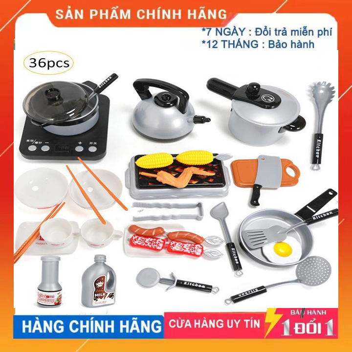 Đồ chơi nhà bếp nấu ăn vui nhộn cho bé yêu - 36 món nhựa ABS cao cấp - Bộ Đồ Chơi nấu bếp dành cho bé cao cấp