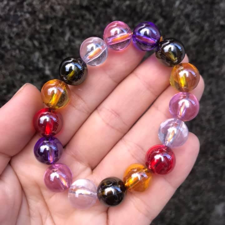 [HCM]VÒNG TAY TOPAZ NGŨ SẮC 8LY - 10LY - 12LY HÀNG VIP