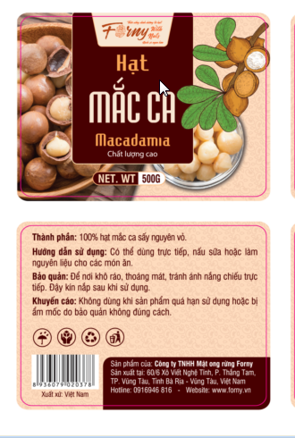 Hạt Mắc Ca Forny With Nuts gói 500g
