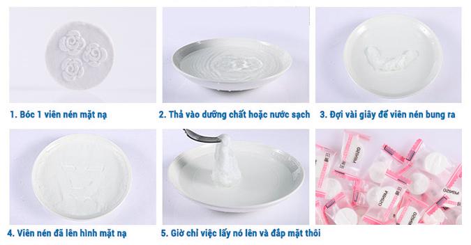 Mặt Nạ Giấy Nén Miniso 100 Viên Nhật Bản