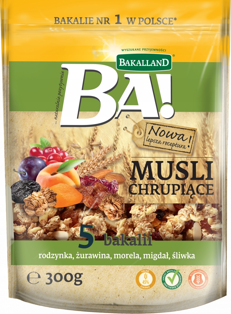 Ngũ cốc Muesli 5 loại quả khô Bakalland 300G