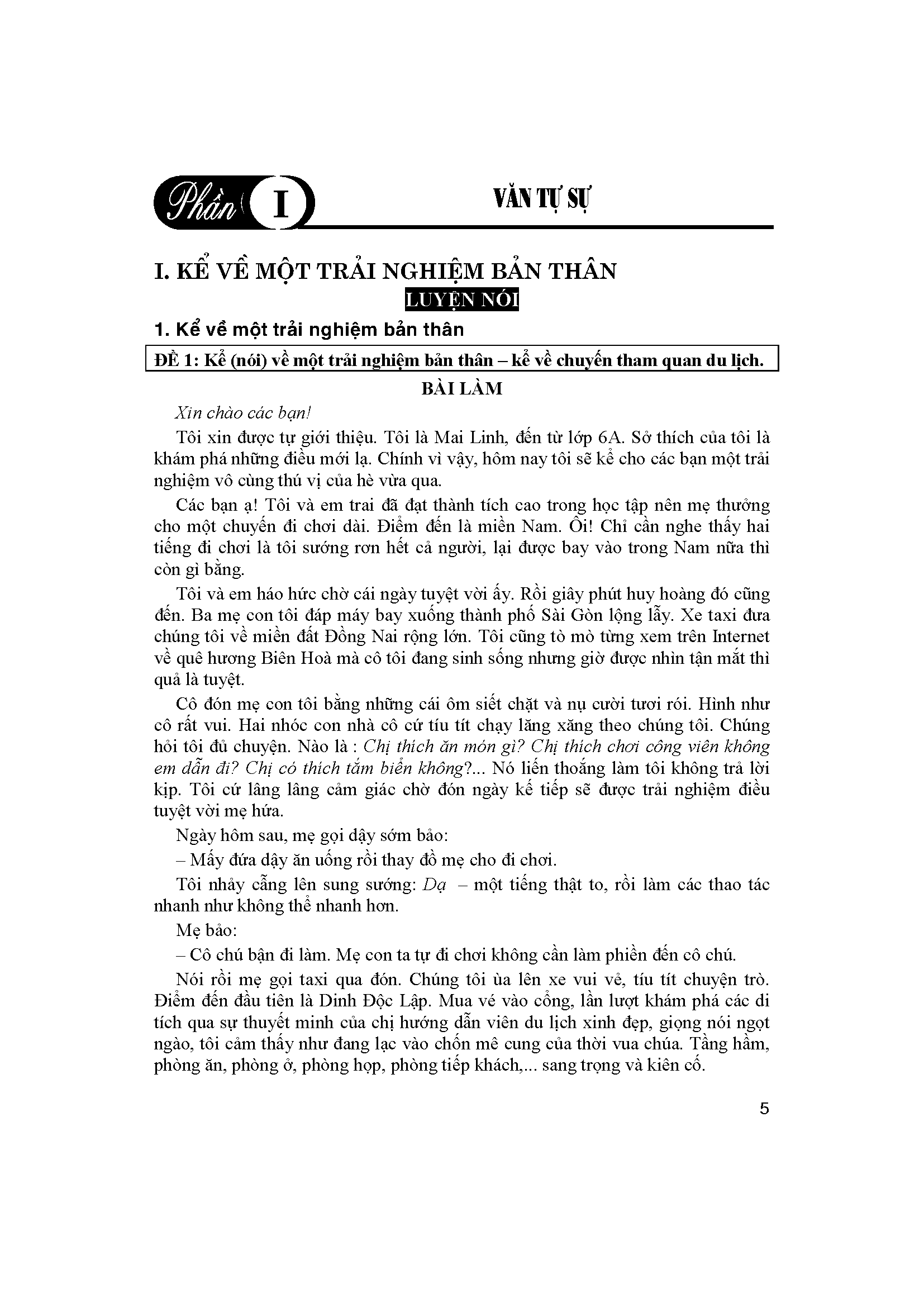 VĂN TỰ SỰ - MIÊU TẢ LỚP 6 (BIÊN SOẠN THEO CHƯƠNG TRÌNH MỚI)