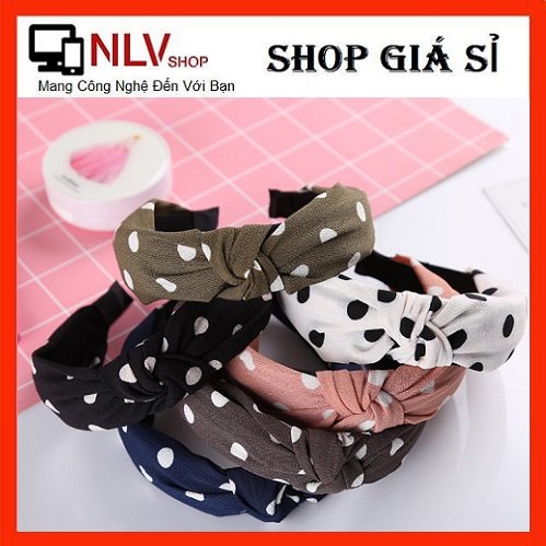 [HCM]?? Cài Tóc Kiểu Thắt Nút Chấm Bi Style Hàn Quốc ??