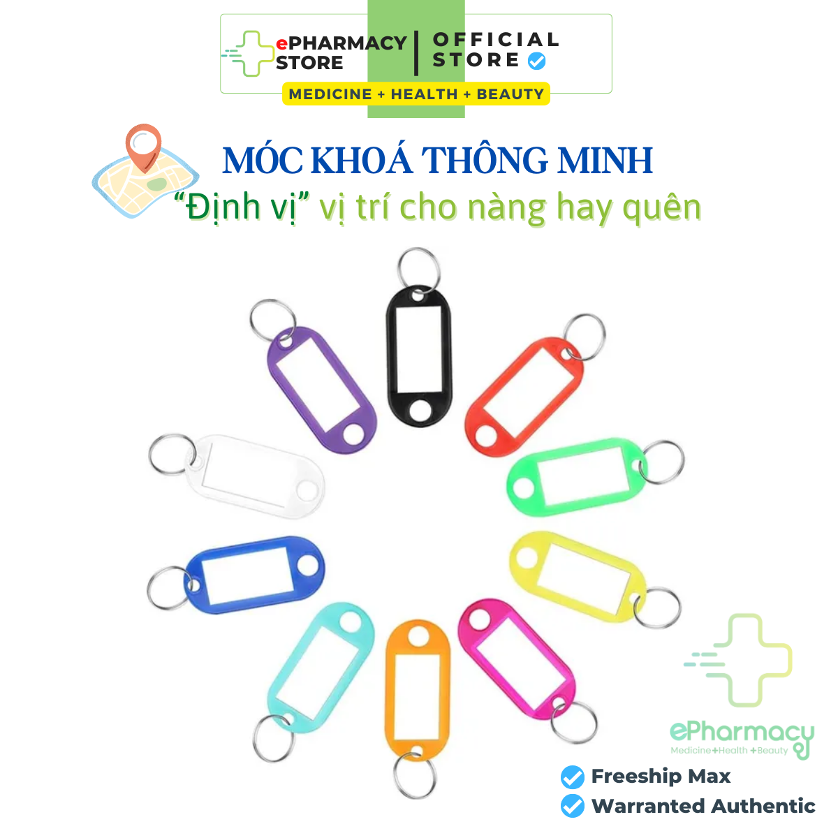TAG KHÓA - Móc khóa định vị thông minh cho nàng hay quên [COMBO 02 cái]