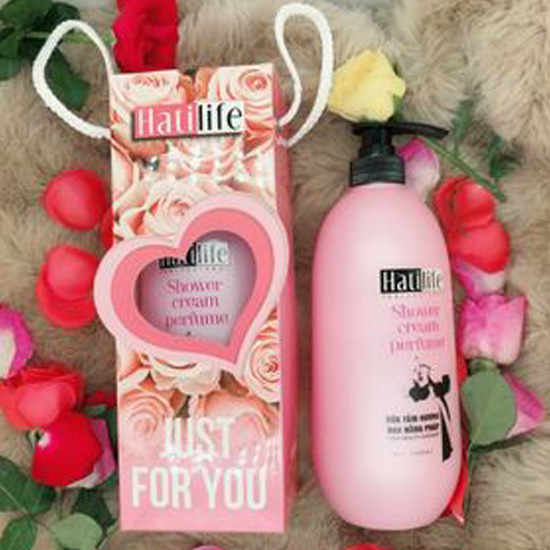 Sữa tắm hương hoa hồng pháp hatilife shower cream perfume 1000ml