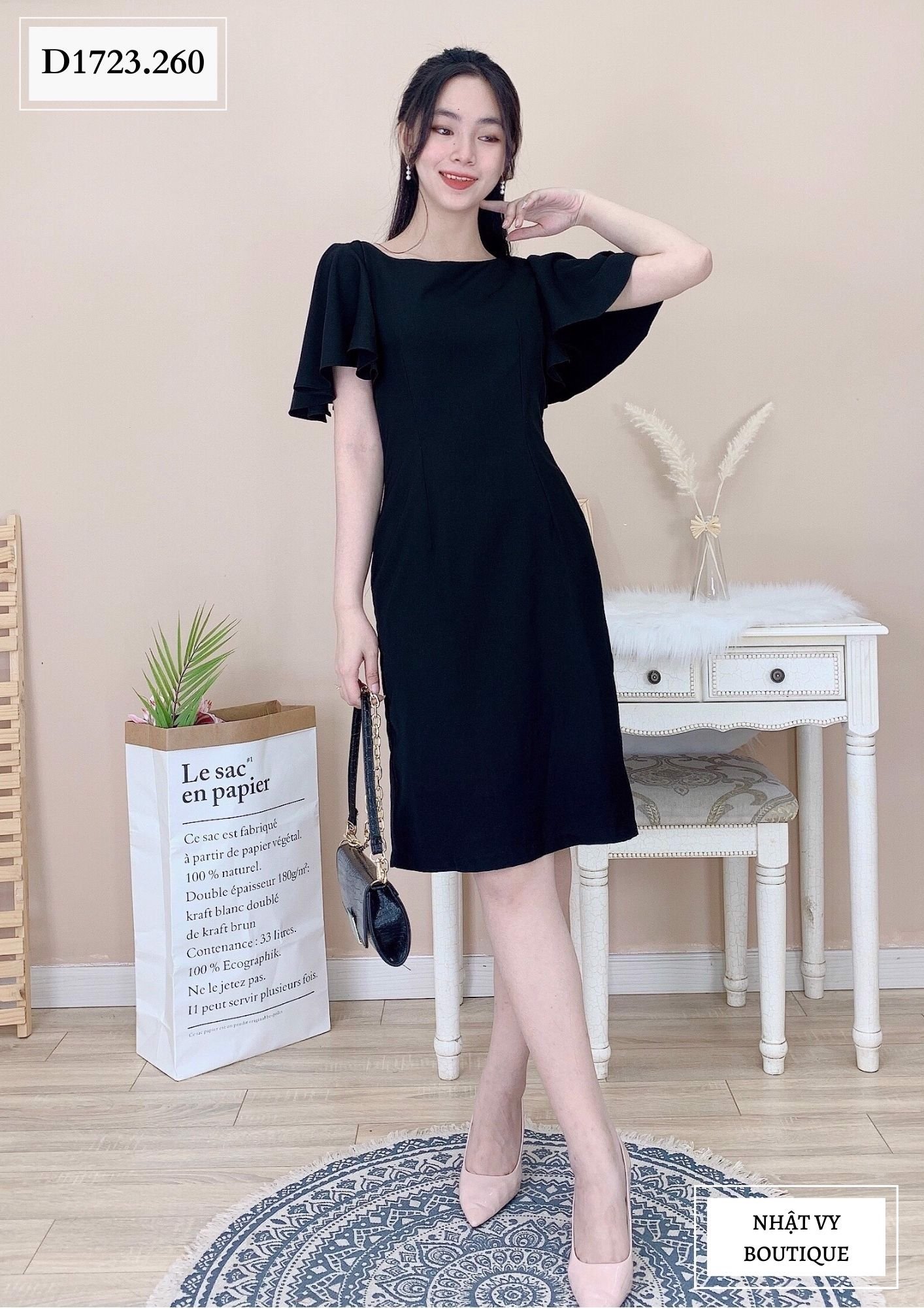 Đầm Tiệc Tay Xòe Thời Trang Có Size Bự
