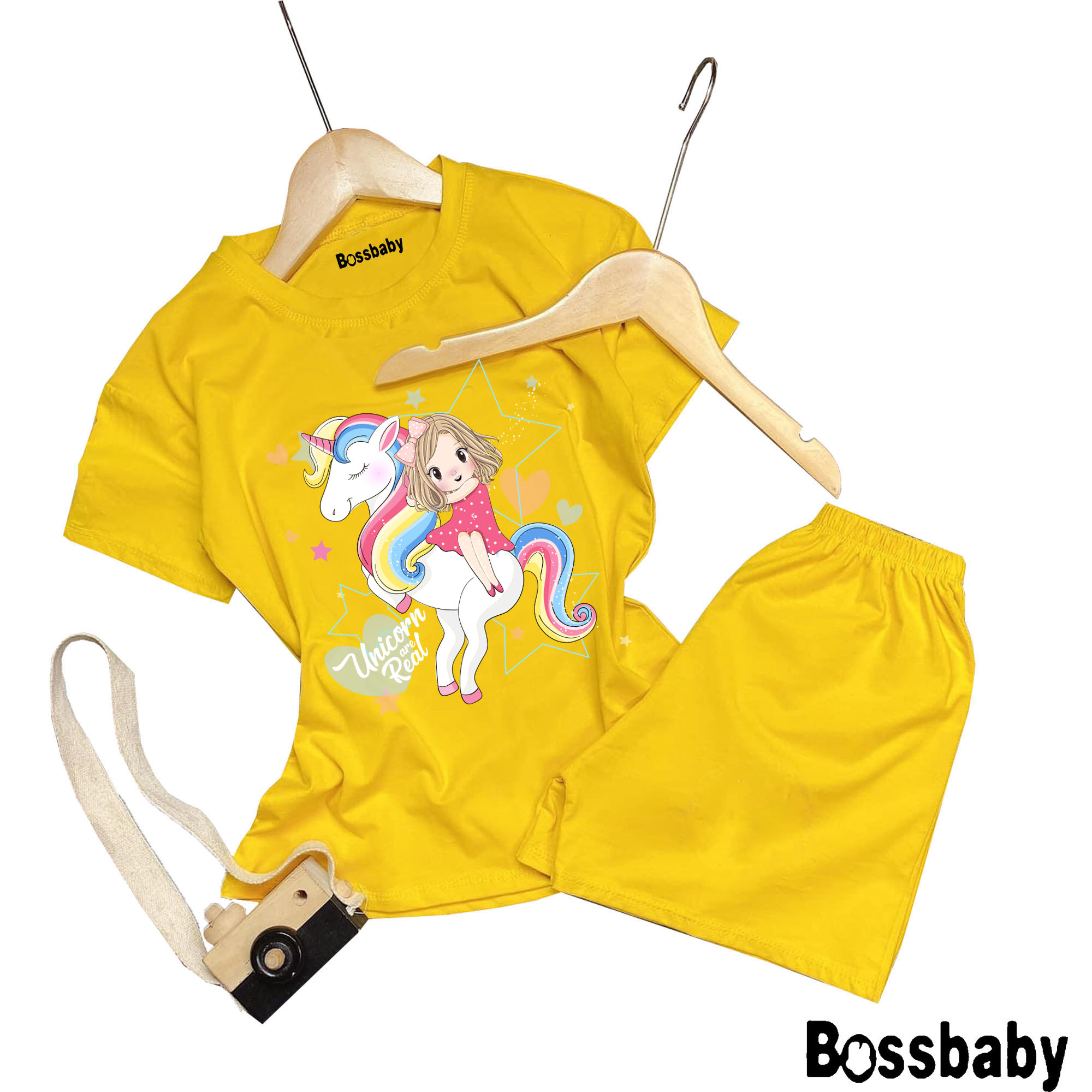 Bộ đồ cho bé gái hình bé gái áo bông bi cài nơ cưỡi ngựa ,bộ bé gái từ 6kg-29kg.BDBG38.