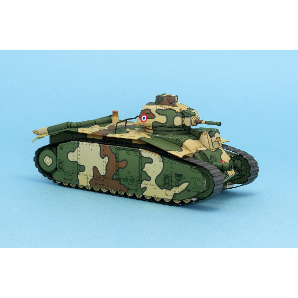 Mô hình giấy 3D Renault B1bis tỉ lệ 1/72
