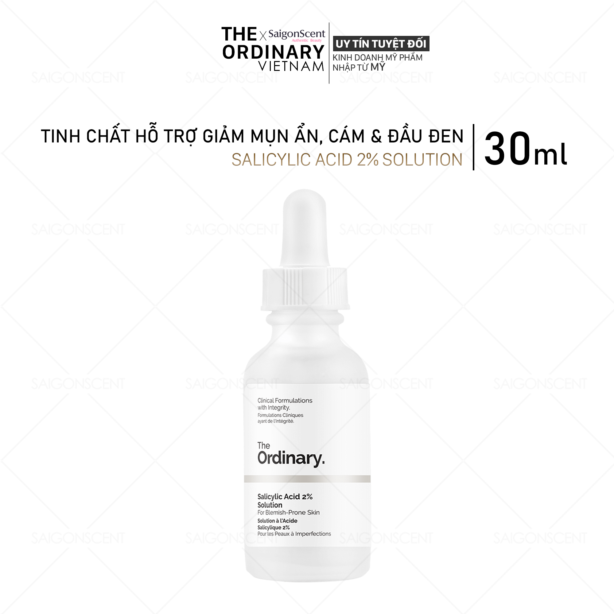 Tinh chất giảm mụn ẩn The Ordinary Salicylic Acid 2% Solution (30ml)