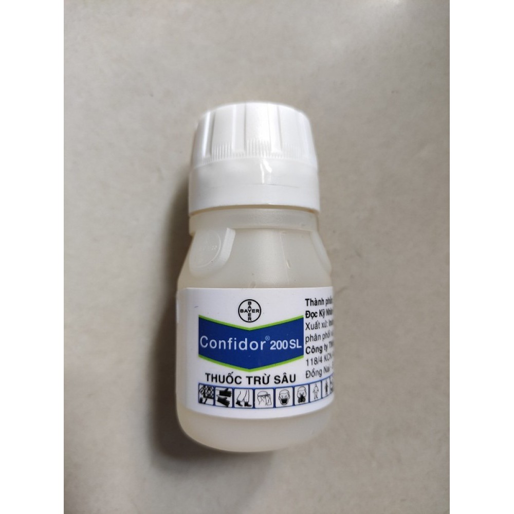 Confidor 200SL (50ml) phòng trừ rầy, rệp, bọ trĩ, côn trùng chích hút cho hoa lan, hoa hồng, mai vàng, cây cảnh, rau màu, cây ăn trái
