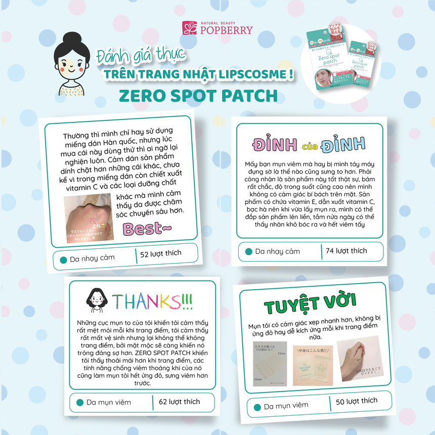 Miếng Dán Mụn Zero Spot Patch (54 miếng)
