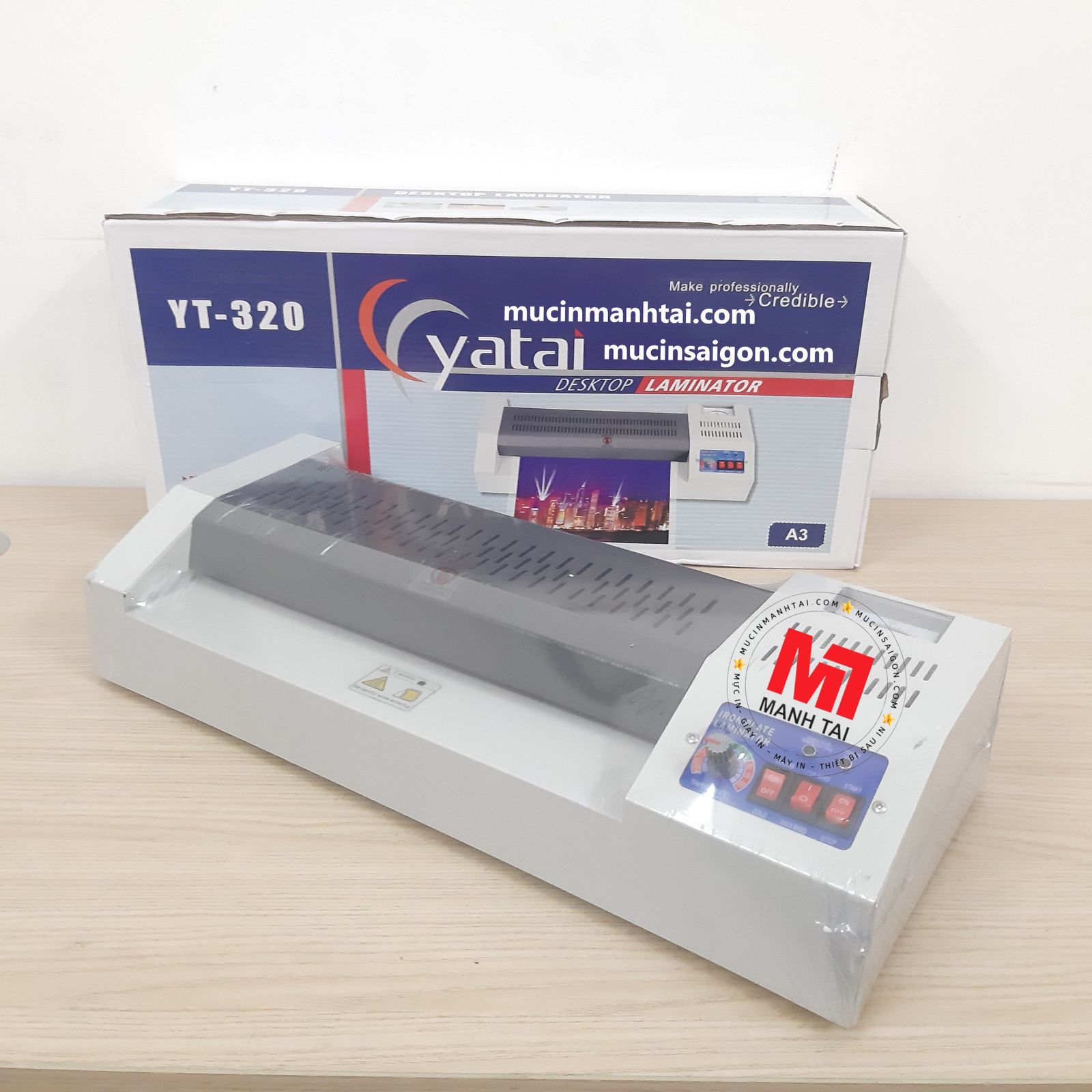 Máy ép plastic YT320 (khổ A3) - Bảo hành 03 tháng
