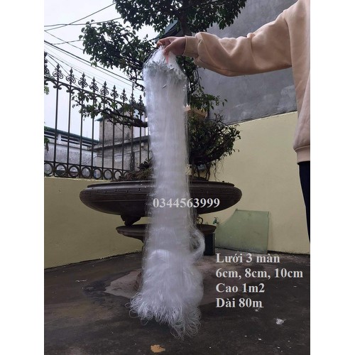 Lưới Đánh Cá 3 màn cao 1m2 dài 80m