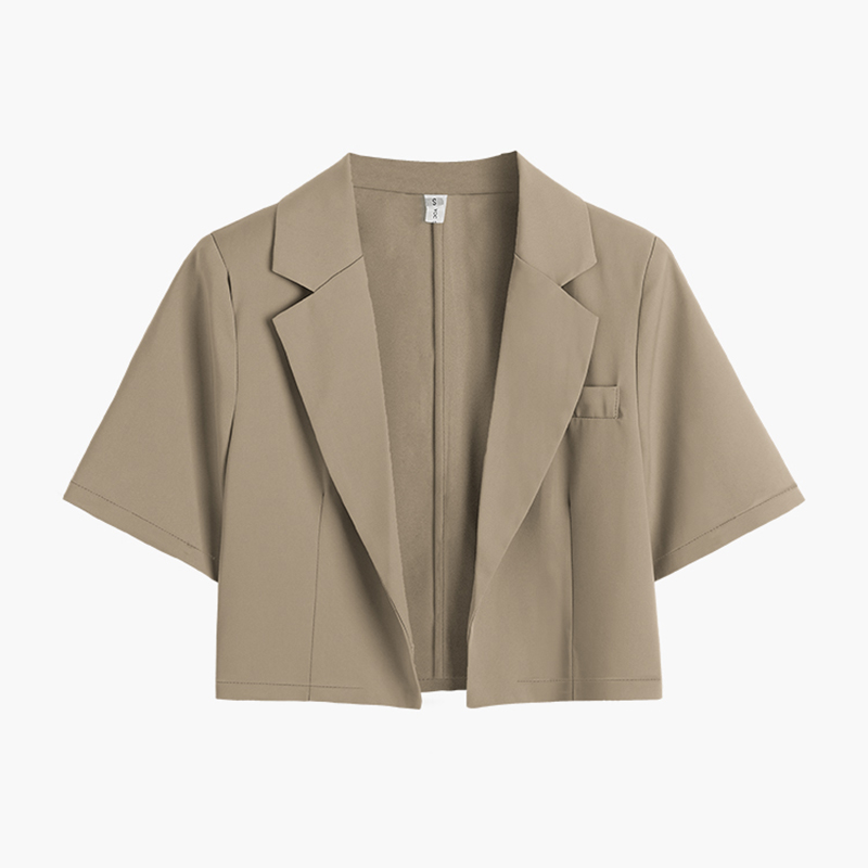 HOÀN TIỀN 20% - Áo Blazer Ngắn Tay Cổ Vest Dáng Croptop Phong Cách Trẻ Trung Thời Trang JayS AO KHOAC NU 004