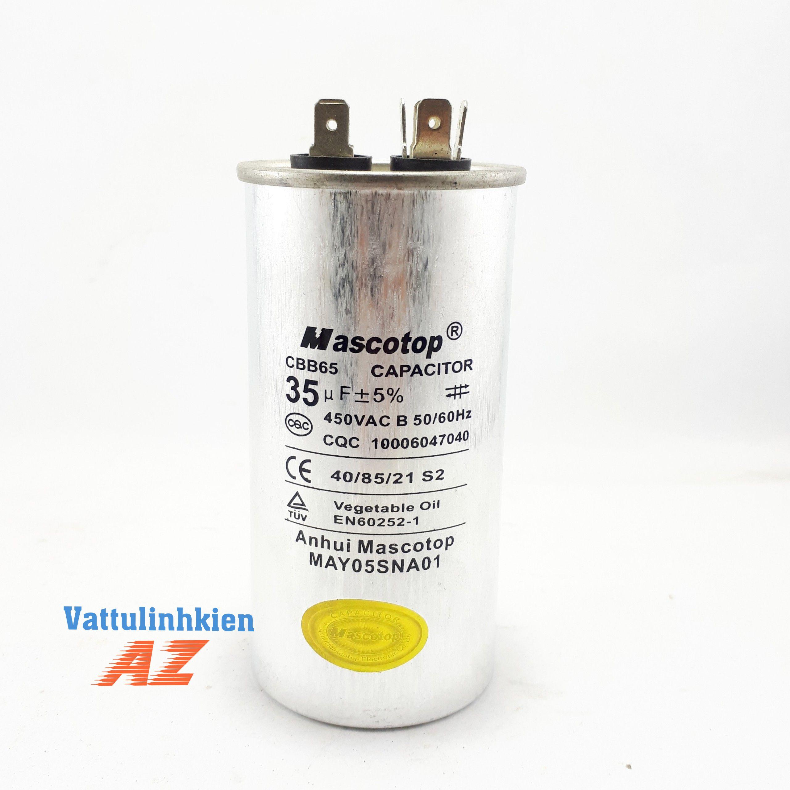 Tụ điều hòa Mascotop CBB65 35mF+5%