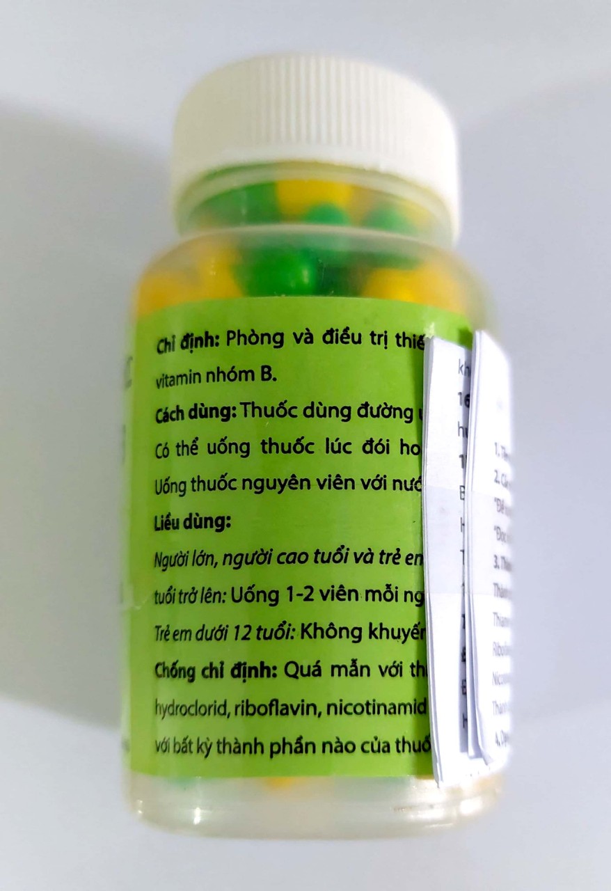 Viên uống Trivitamin B Complex Chai 100 viên - Hadiphar