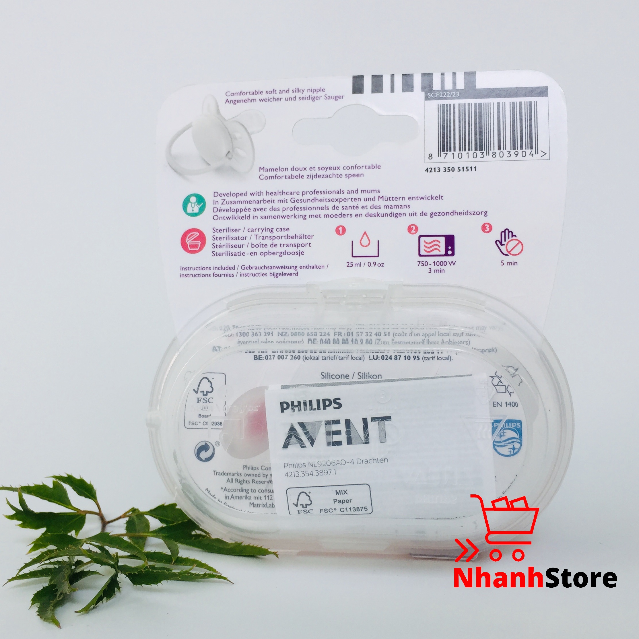 Ty ngậm SIÊU MỀM Avent [Ultra Soft] [Sản xuất tại Anh]