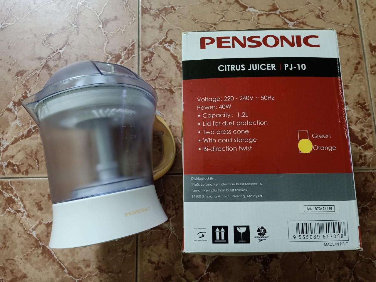 Máy vắt nước cam Pensonic PJ10