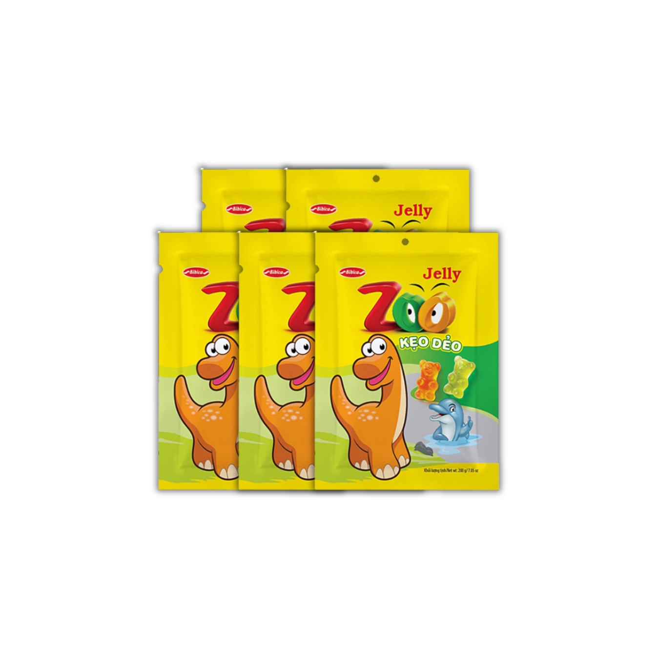 Combo 5 Kẹo Zoo Áo Dầu Bibica 500g