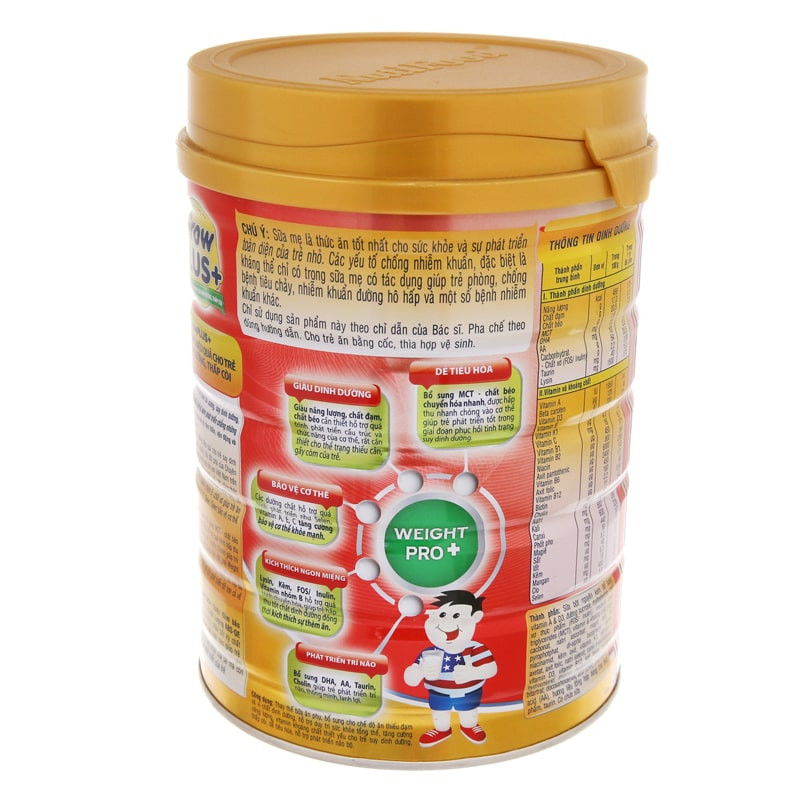 (HSD T10-2027) Sữa Bột Nutifood GrowPlus+ Suy Dinh Dưỡng Lon 780g/ 900g Đỏ.