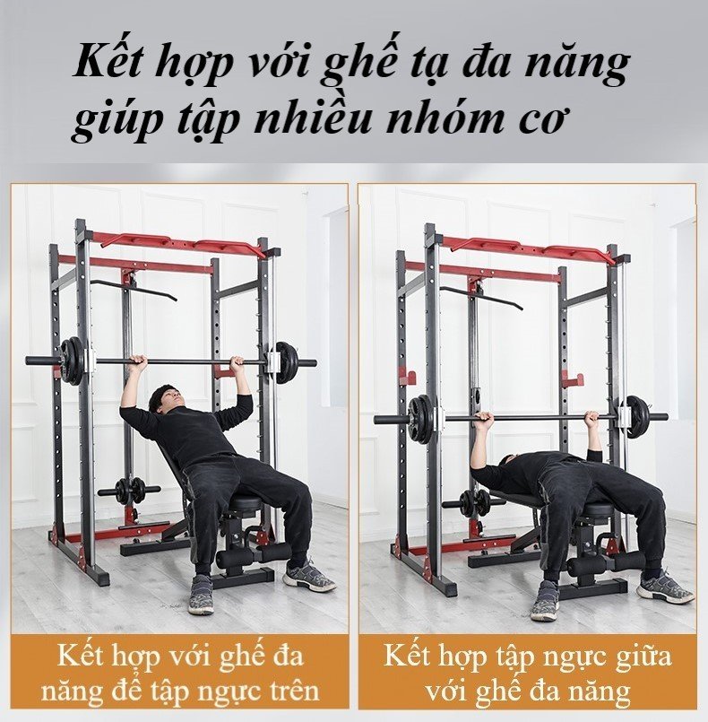 Giàn tạ đa năng FED-G04 + kèm ghế ( chưa bao gồm bánh tạ)