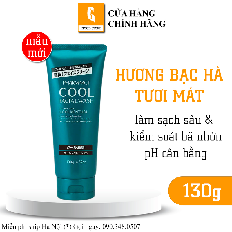 Igood - sữa rửa mặt nam cool pharmaact nhật bản 130g