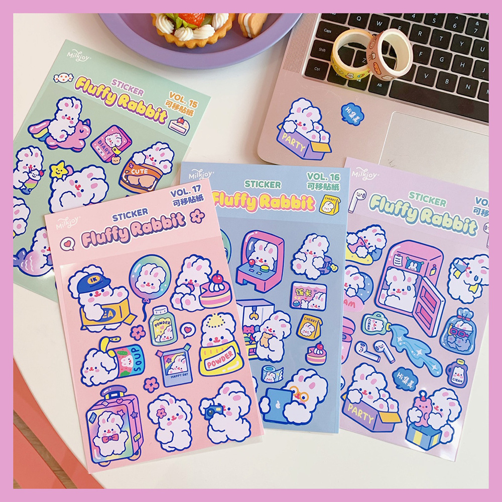 Set Sticker mẫu mới S49 màu tím mộng mơ