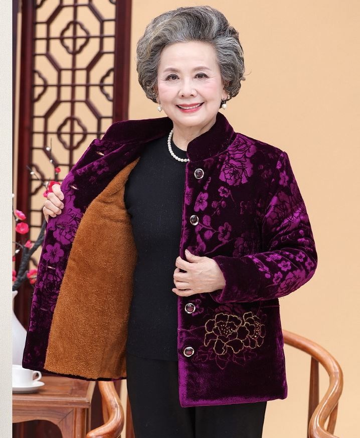 Áo khoác cho người già ( áo khoác nhung)