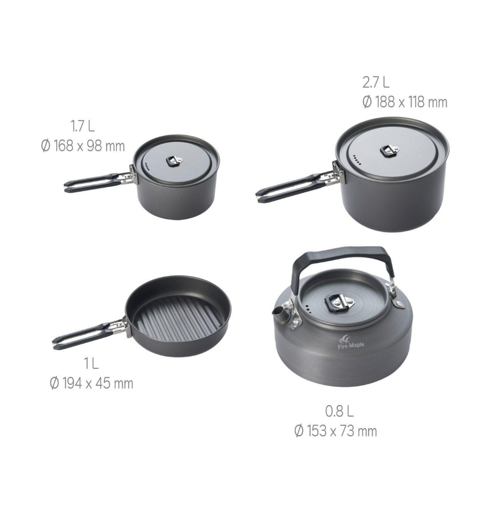 [HCM]Bộ nồi nấu ăn dã ngoại Fire Maple Feast 4