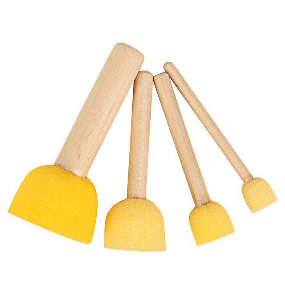 Cọ bọt biển cán gỗ dùng cho trẻ vẽ