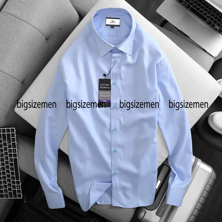 [bigsize < 130kg] Áo sơ mi tay dài công sở bigsize nam