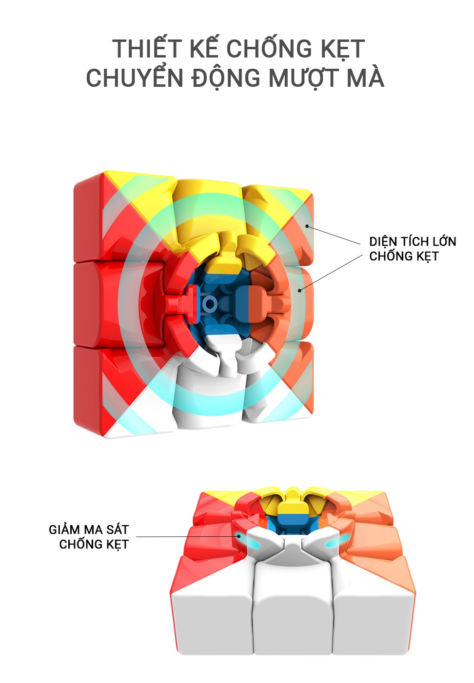Rubik 3x3 Sắc Màu Và Dung Nham Cho Bé