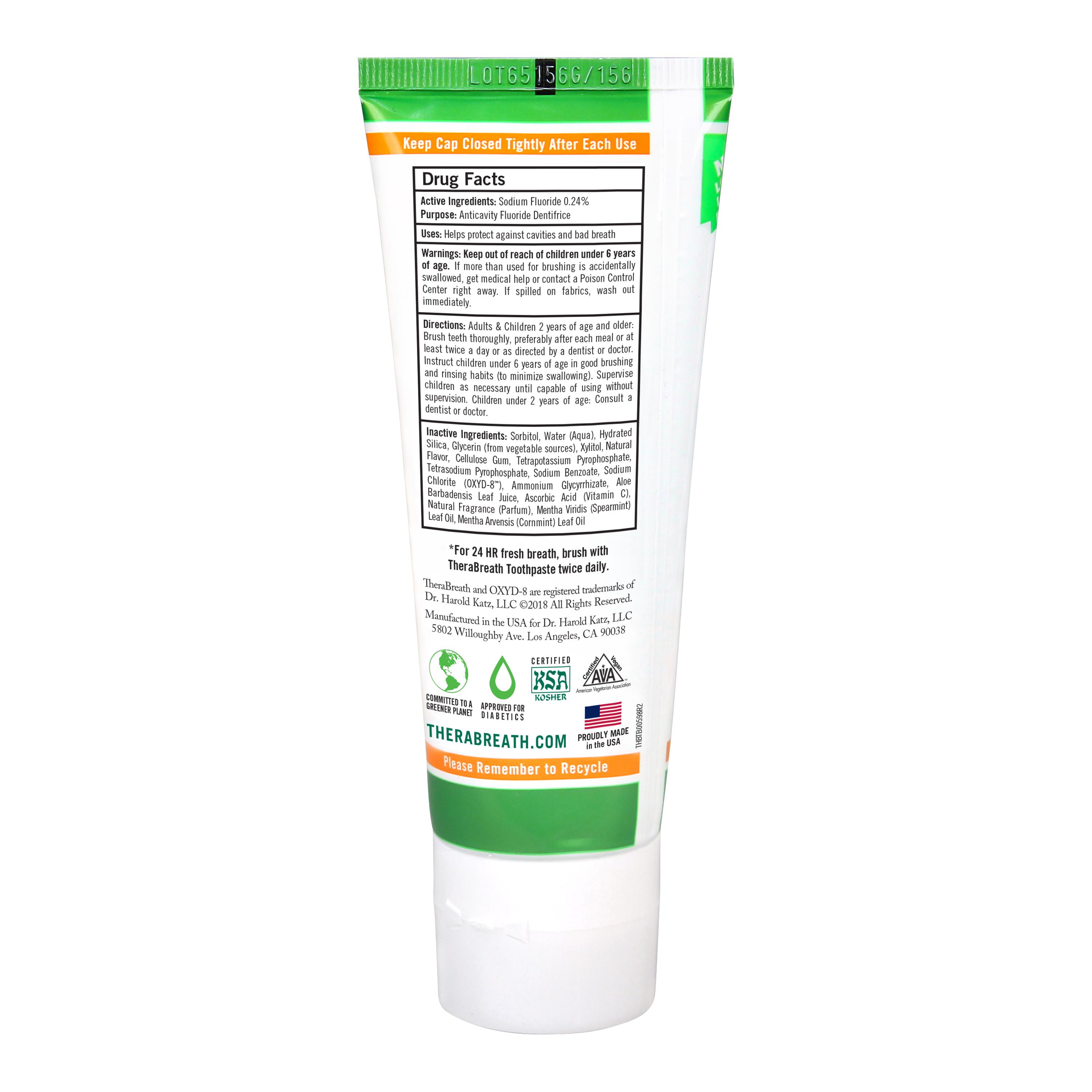 [HCM]Kem đánh răng trị hôi miệng TheraBreath Toothpaste 4 Ounce