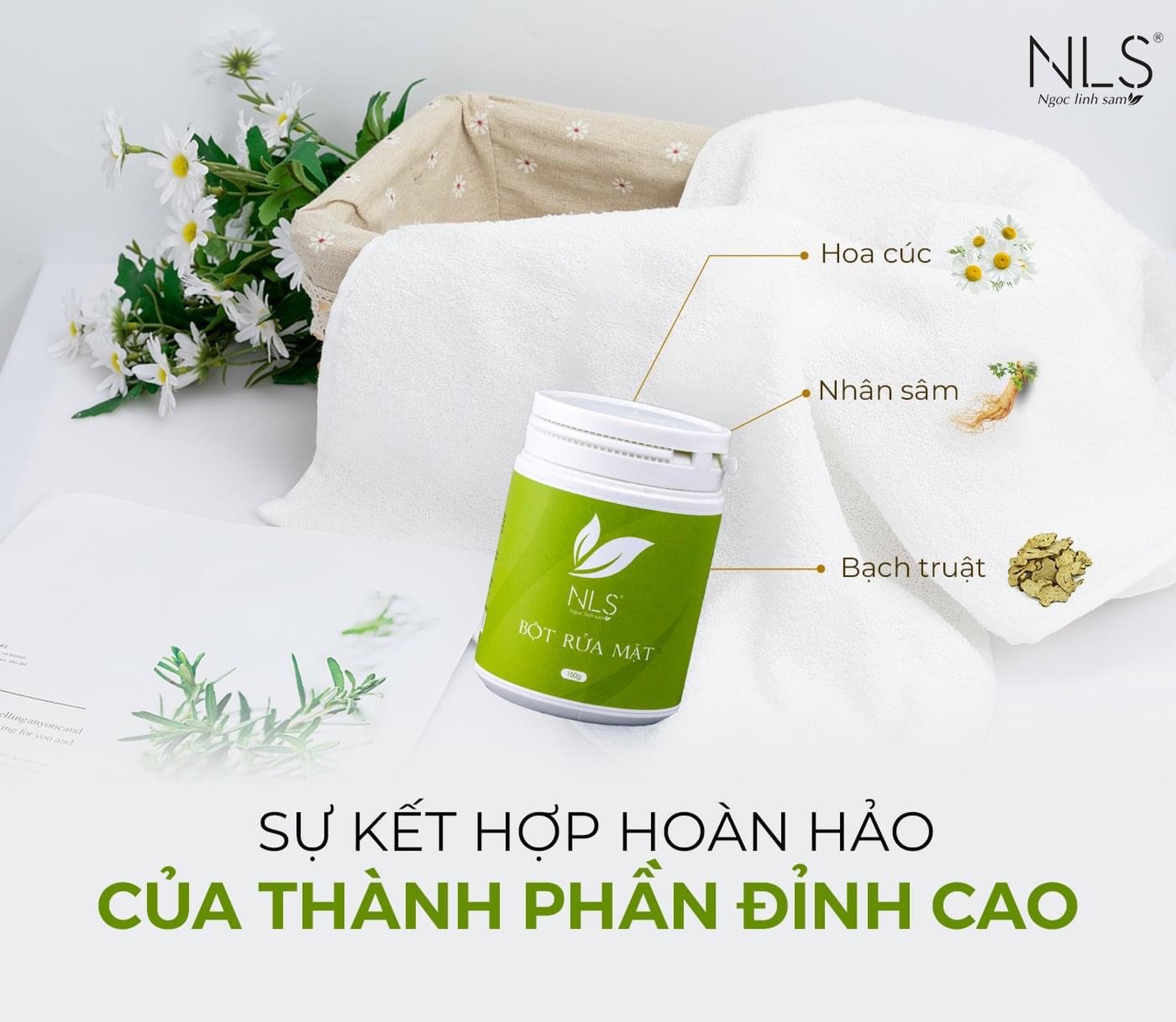 BỘT RỬA MẶT THẢO DƯỢC NGỌC LINH SÂM