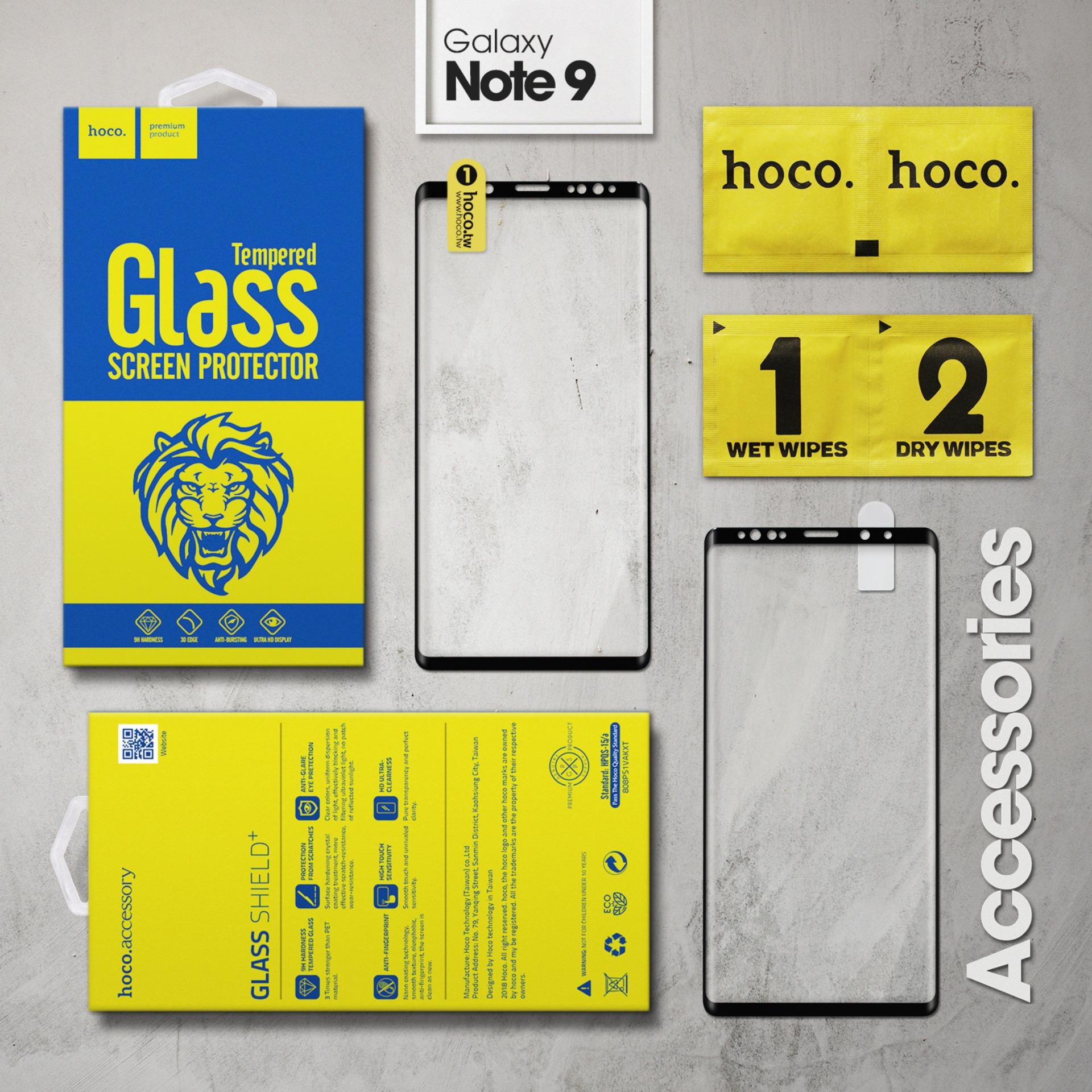 Miếng dán cường lực Samsung Galaxy Note 9 Full KEO VIỀN hiệu HOCO (Đen)