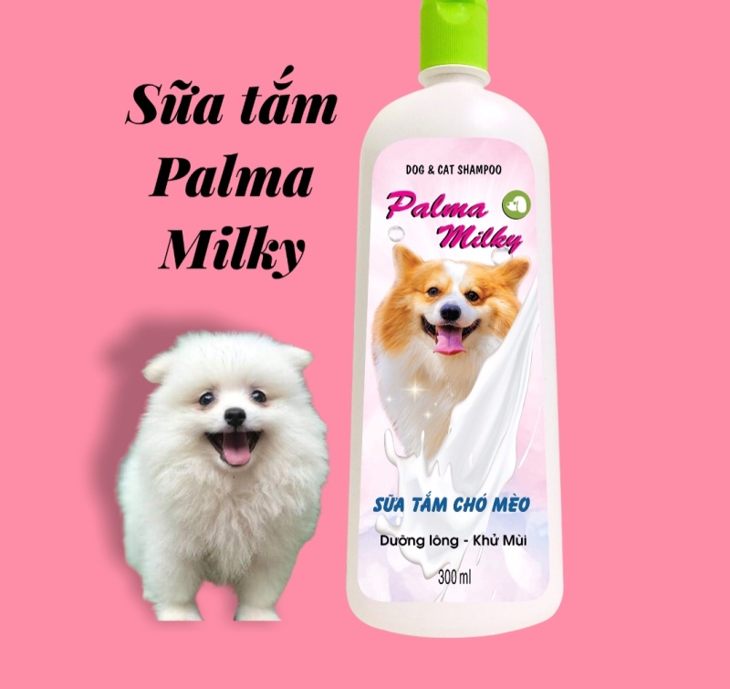 sữa tắm Palma Milky 300ml dành cho chó mèo (dưỡng lông- khử mùi)