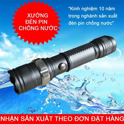 den pin chong nuoc, den police sieu sang, Đèn pin led siêu sáng S037 bền đẹp, SÁNG MẠNH, CHIẾU XA, TẶNG KÈM 1 PIN 7000Ma+1 sạc+1 đốc để pin AAA+1 hộp đựng cao cấp