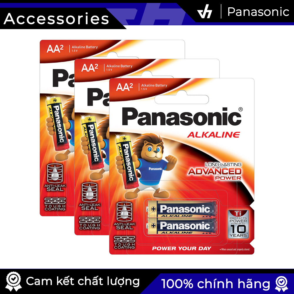 2 Pin AA Alkaline Panasonic LR6T / LR6 - Pin kiềm chống chảy
