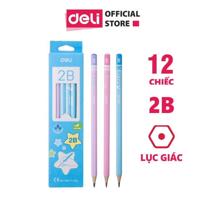 Bút chì lục giác 2b deli ws929