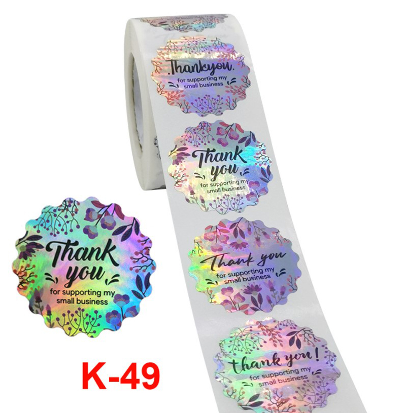 Cuộn 500 tem decal logo thank you kute
