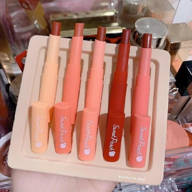 Set 5 cây son Hàn Quốc Sweet Peach gam màu nữ tính ngọt ngào