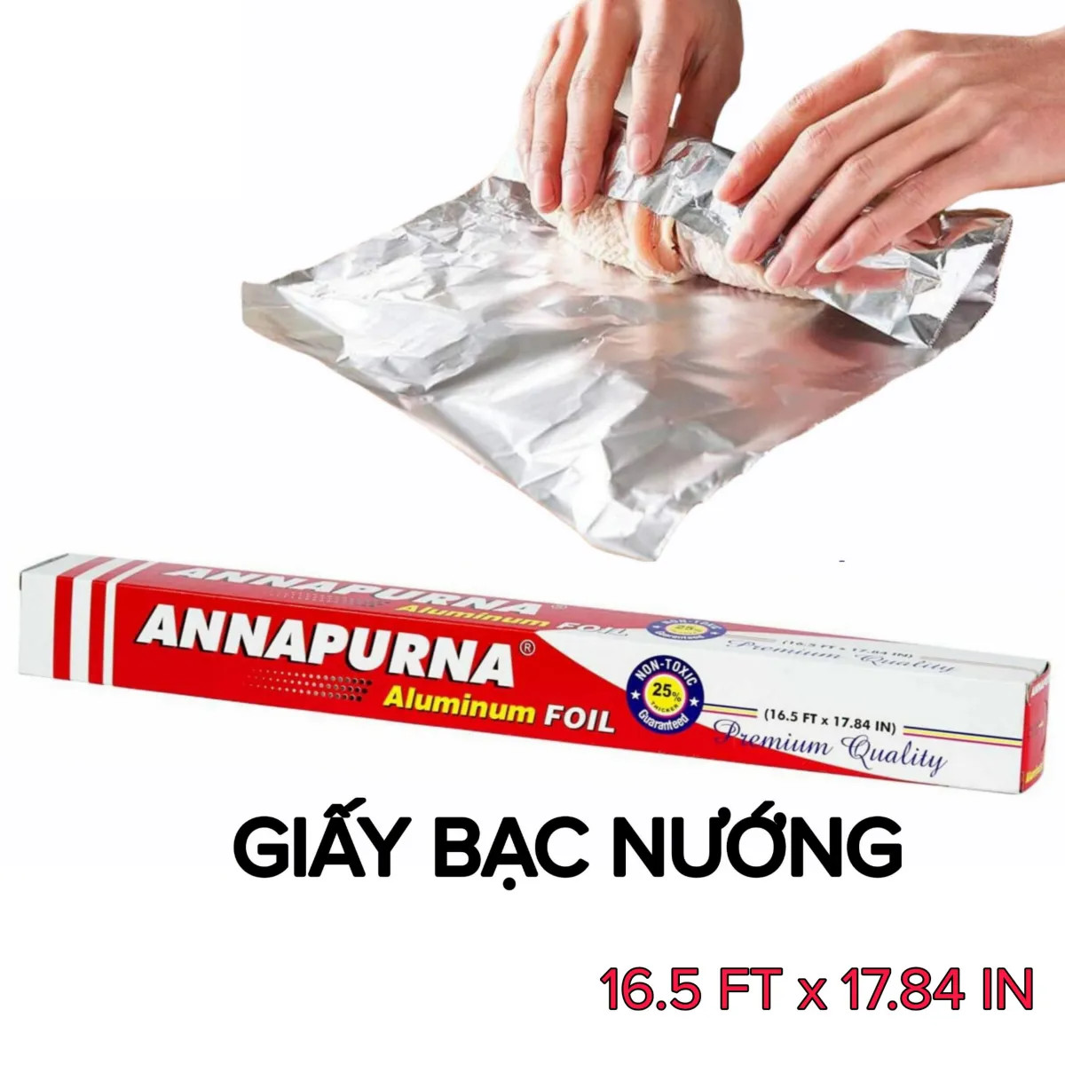 Cuộn Giấy Bạc Bọc Thức Ăn Tiện Dụng 5m