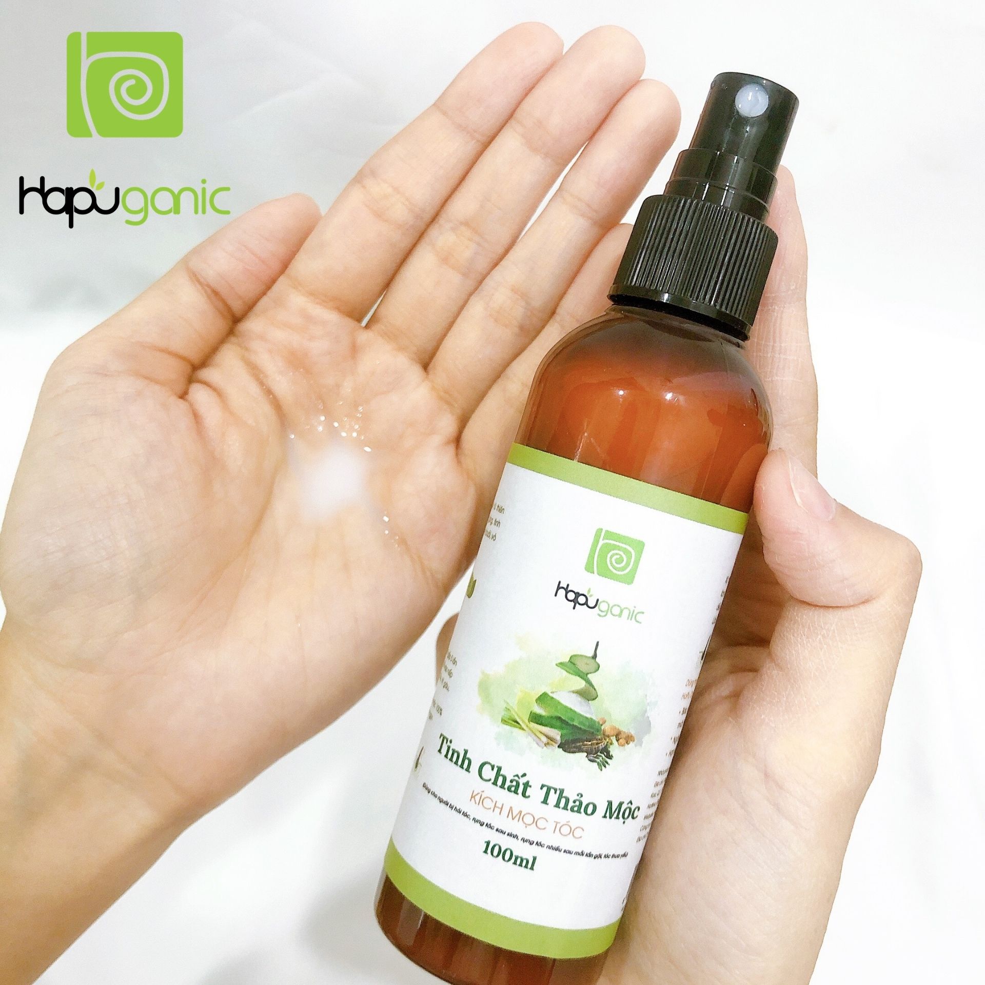 Tinh Chất Kích Mọc Tóc Gấp 5 Lần Hapu Organic Dày Tóc Mọc Tóc Nhanh Dưỡng Tóc Mềm Mại