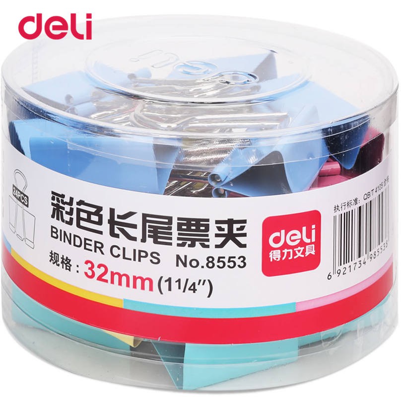 Kẹp bướm màu 32mm Deli - 8553