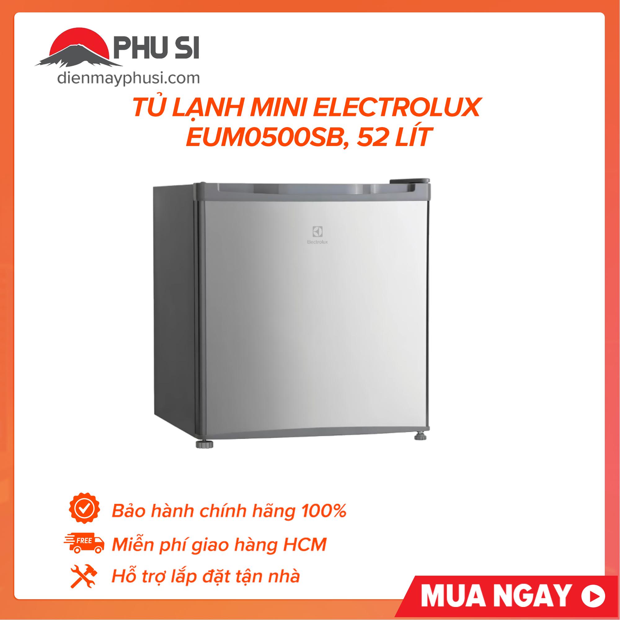 ✅Tủ lạnh mini Electrolux EUM0500SB 52 lít