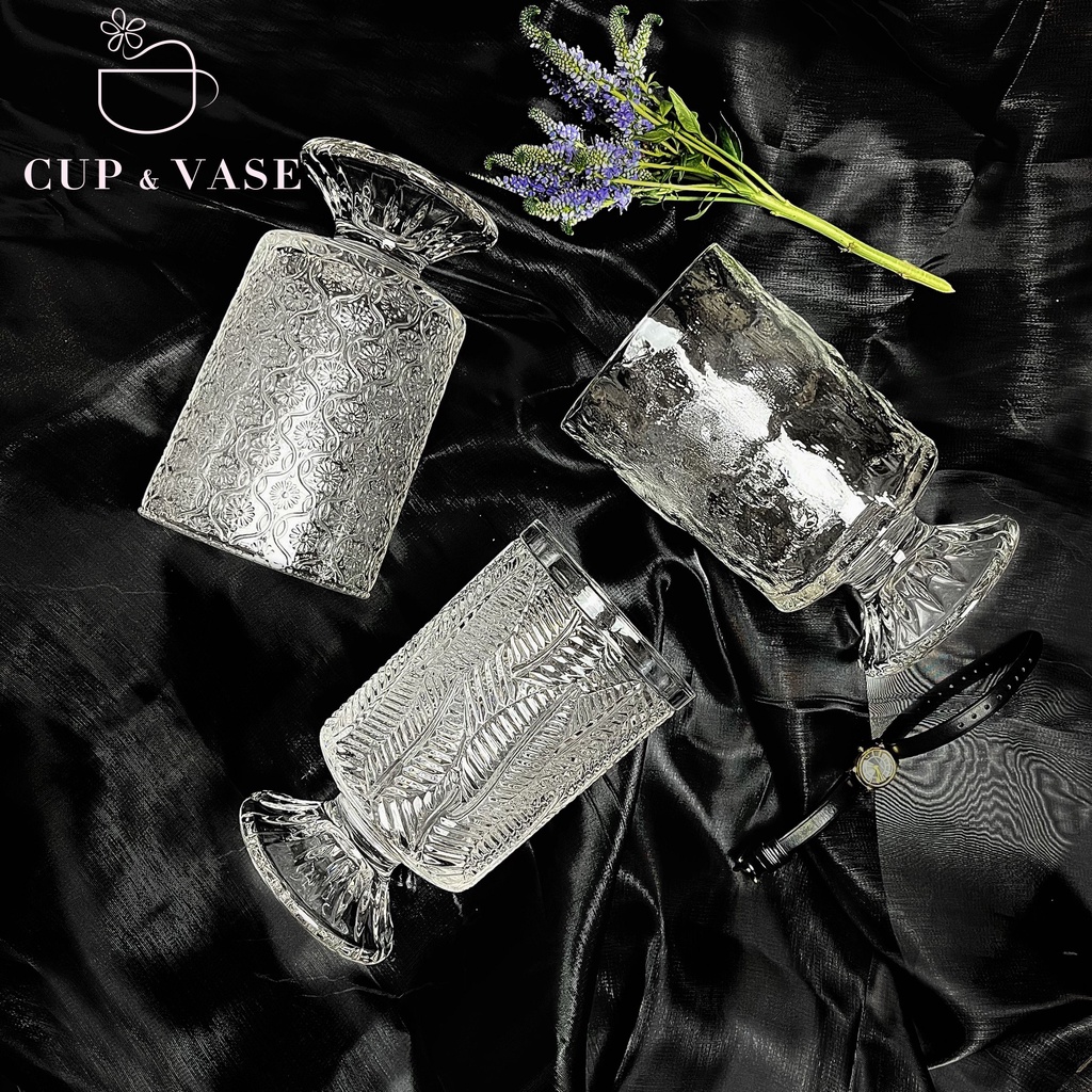 Bình Hoa Thủy Tinh Chân Ly CUP & VASE Cao Cấp Mẫu Mới