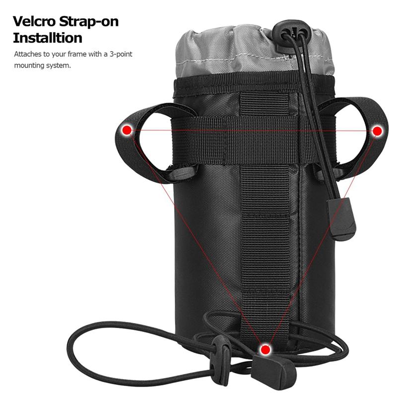 Insulated Bike Handlebar Bag With Phone Holder - Water Resistant Cycling Storage For Outdoor Adventures