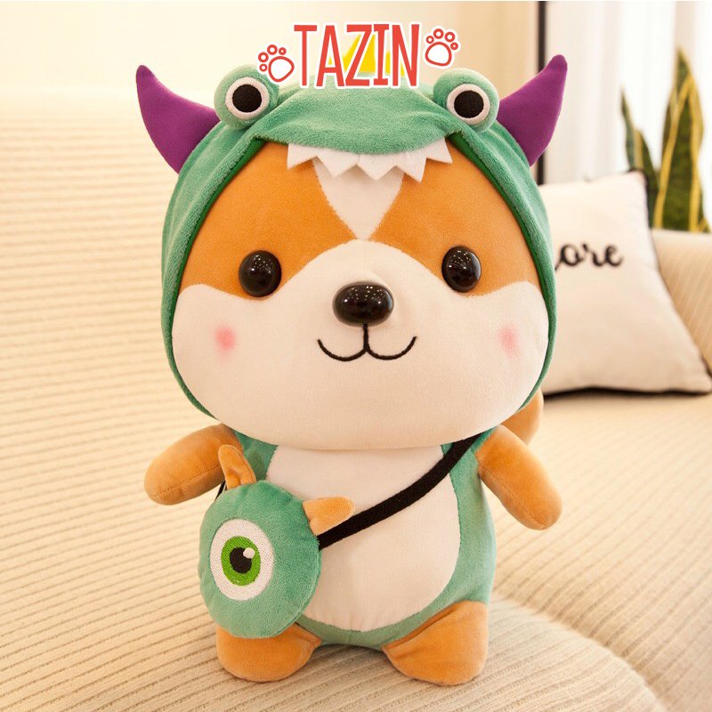 Gấu bông shiba cosplay mềm mịn size nhỏ 25cm, phù hợp làm đồ trang trí hoặc thú nhồi bông để ôm cho trẻ nhỏ