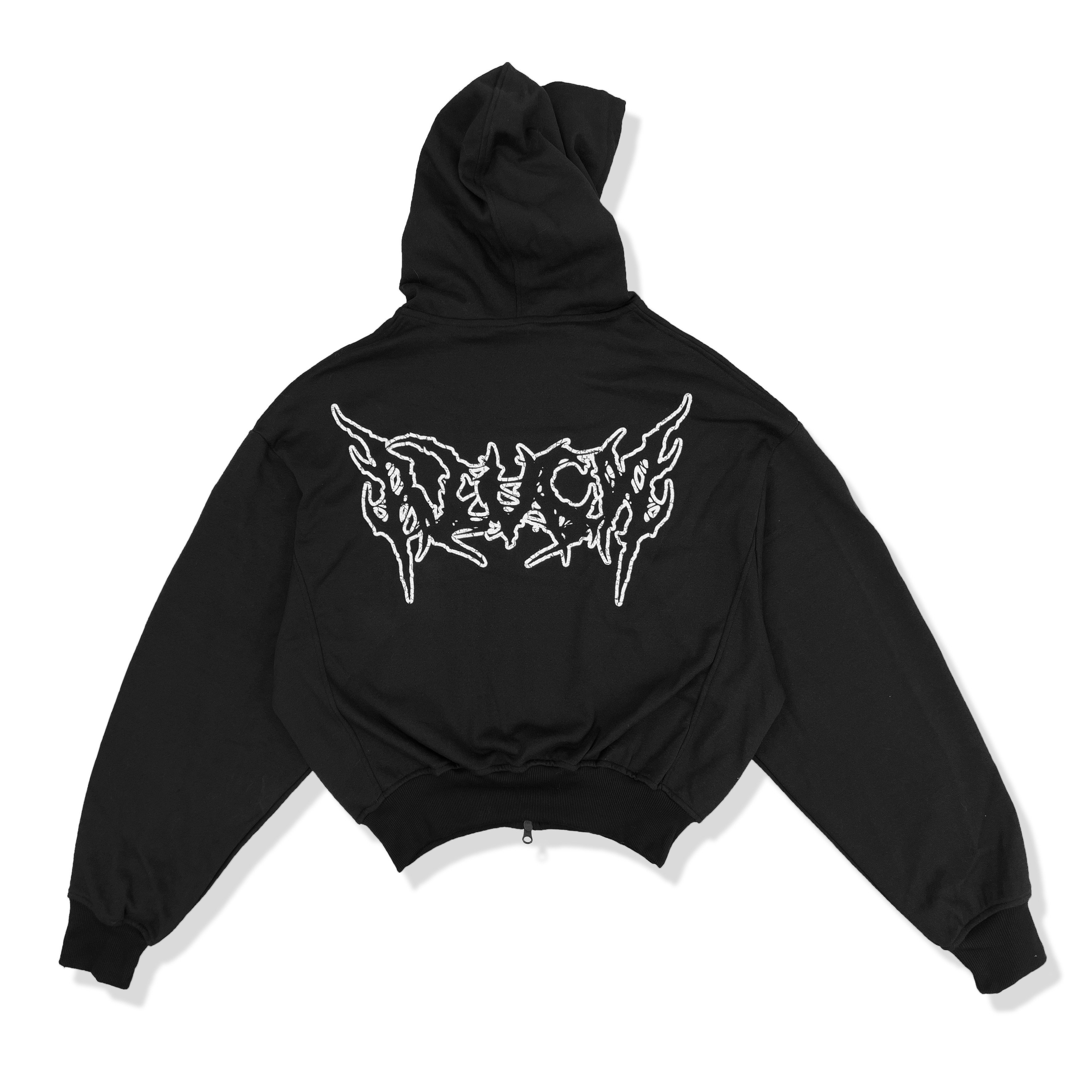 Áo khoác hoodie zip Destroy Black - BLACKORP - Unisex, form boxy
